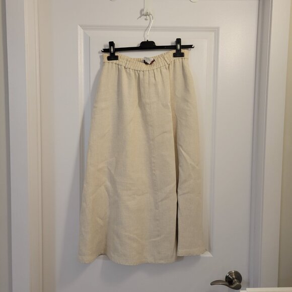 Vintage Talbots Blouse and Midi Skirt 100% Irish Linen Set - Pointelle Detailing - Picture 12 of 16
